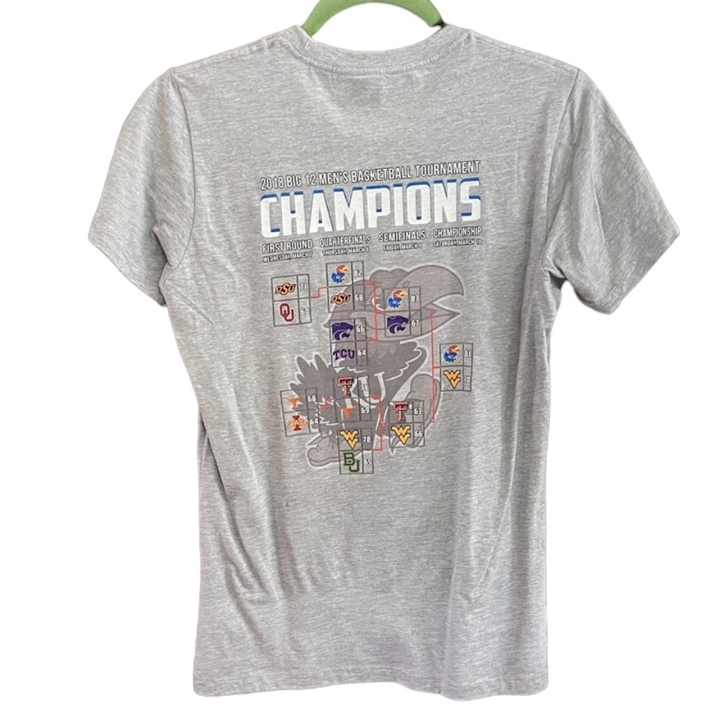 Next Level Apparel Jayhawk Big 12 Champions 2018 Boyfriend Tee Size Large - Picture 2 of 5